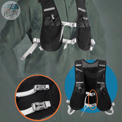 Hydration Running Vest Reflective Hydration Vest Breathable Hiking Vest Pack Lightweight Cycling Backpack for Outdoor Sports