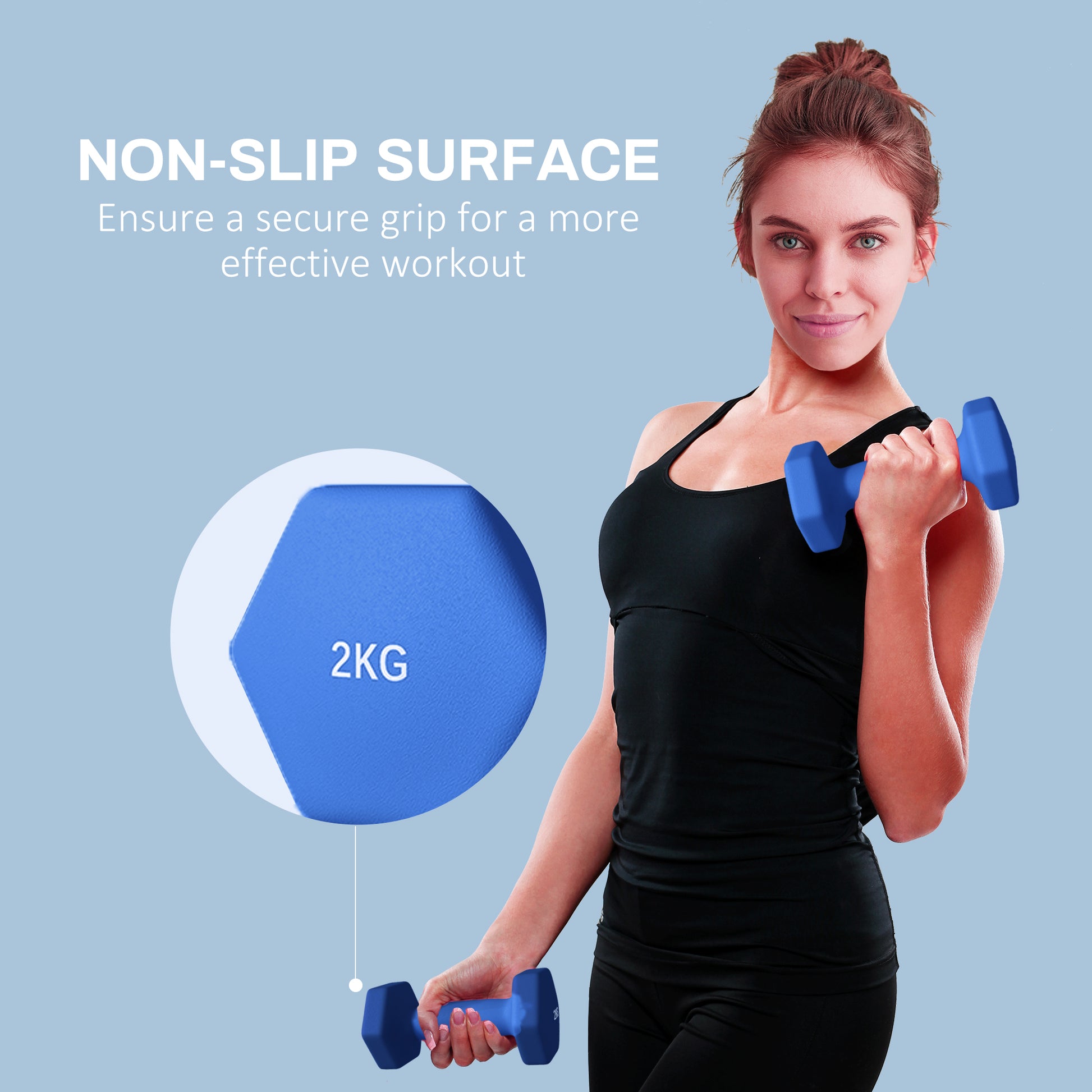 Dumbbells, Non-Roll Hexagonal Weights