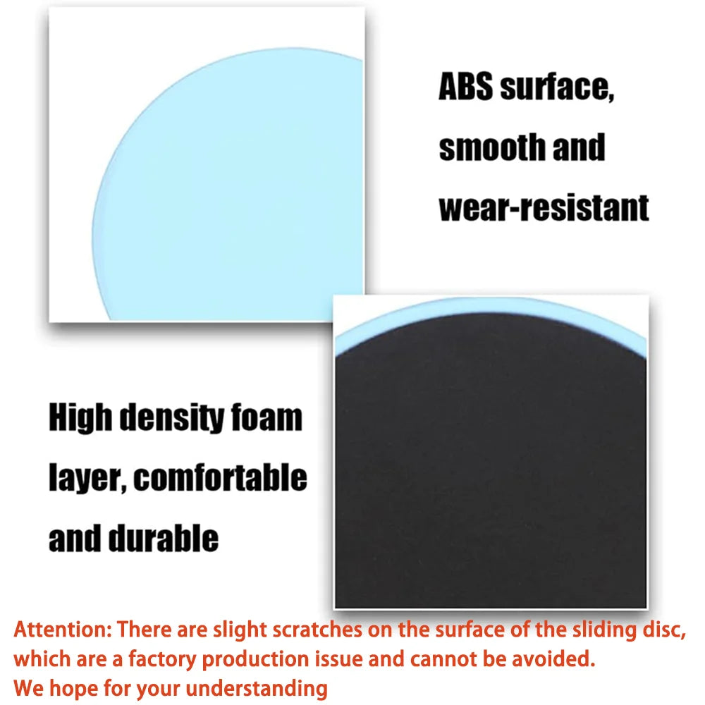 2-Pack Glide Discs – Solid Colour Fitness Gliders for Yoga & Core Training