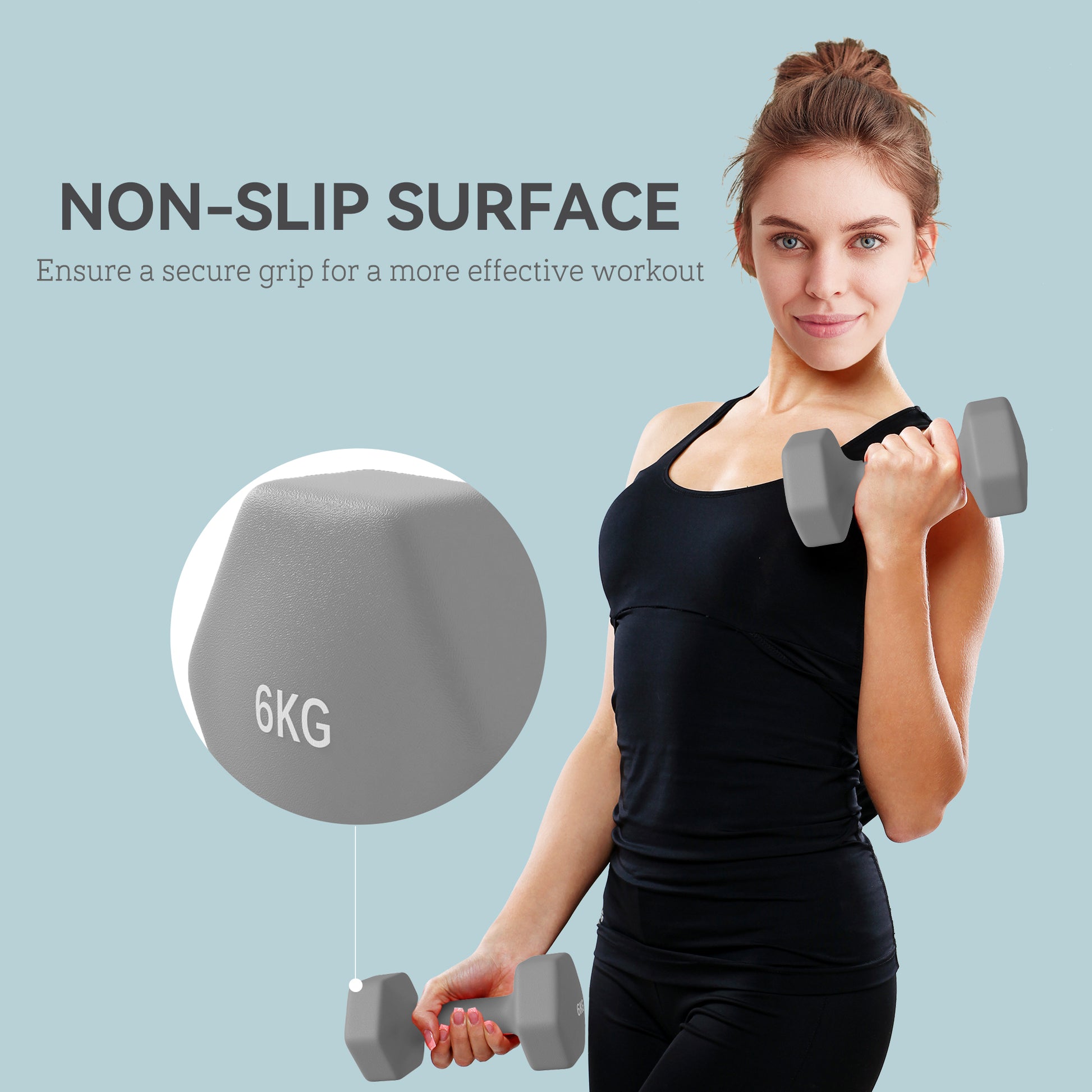 Dumbbells, Non-Roll Hexagonal Weights
