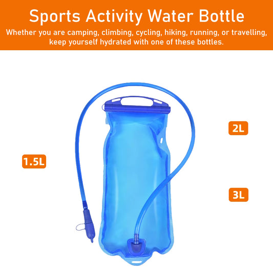 Water Bladder Water Reservoir Hydration Pack Storage Bag BPA Free - 1.5L, 2L, 3L Running Hydration Vest Backpack