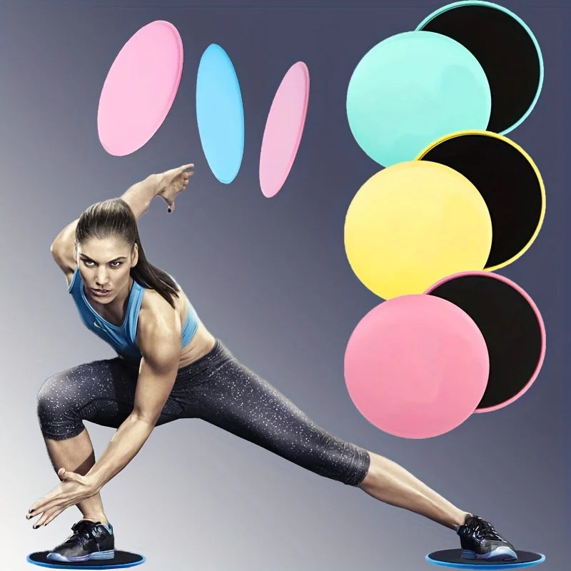 2-Pack Glide Discs – Solid Colour Fitness Gliders for Yoga & Core Training